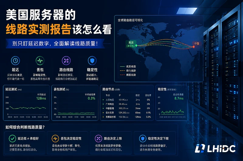 美国服务器的线路实测报告该怎么看：别只盯延迟数字