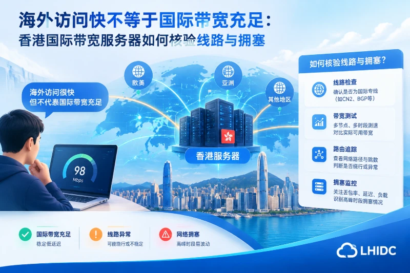 海外访问快不等于国际带宽充足：香港国际带宽服务器如何核验线路与拥塞
