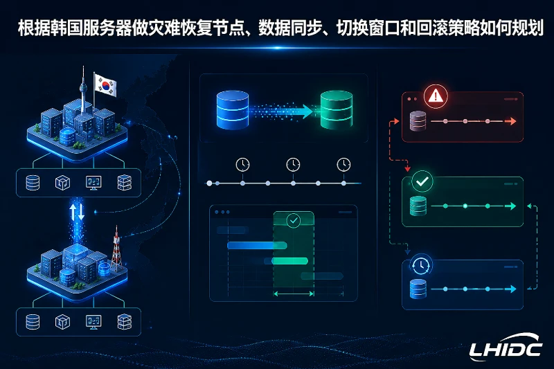 韩国服务器做灾难恢复节点，数据同步、切换窗口和回滚策略如何规划