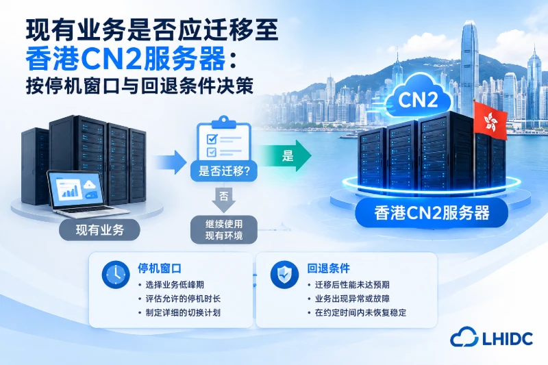 现有业务是否应迁移至香港CN2服务器：按停机窗口与回退条件决策