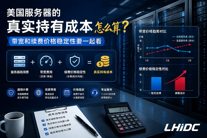 美国服务器的真实持有成本怎么算，带宽和续费价格稳定性要一起看