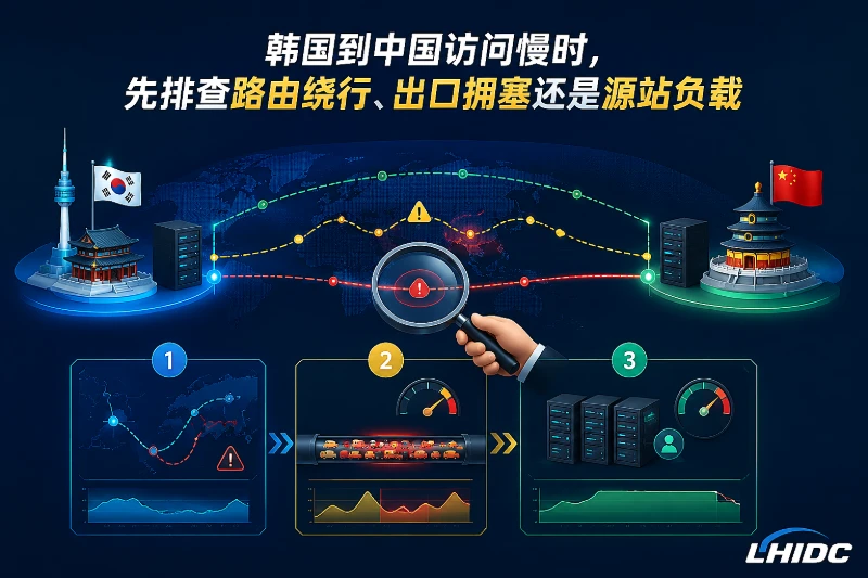 韩国到中国访问慢时，先排查路由绕行、出口拥塞还是源站负载