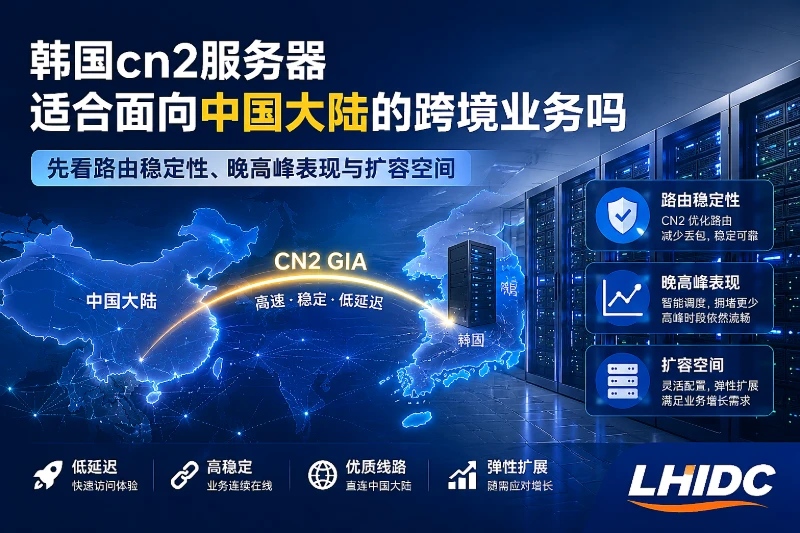 韩国cn2服务器适合面向中国大陆的跨境业务吗：先看路由稳定性、晚高峰表现与扩容空间