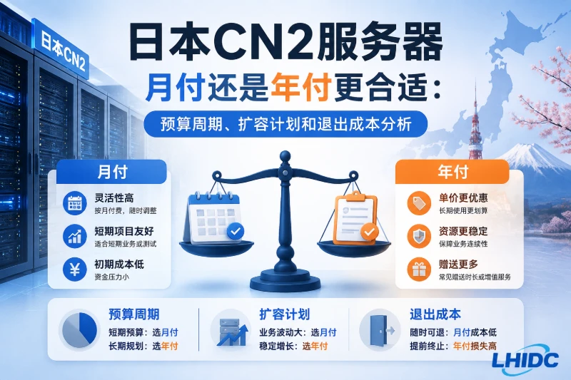 日本CN2服务器月付还是年付更合适：预算周期、扩容计划和退出成本分析