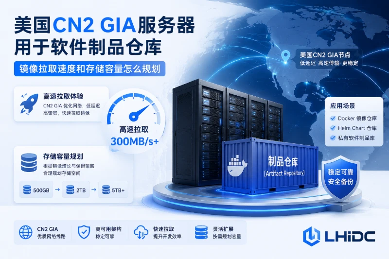美国CN2 GIA服务器用于软件制品仓库，镜像拉取速度和存储容量怎么规划
