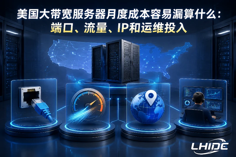 美国大带宽服务器月度成本容易漏算什么：端口、流量、IP和运维投入