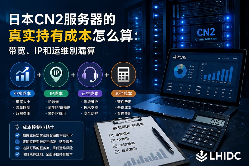 日本CN2服务器的真实持有成本怎么算：带宽、IP和运维别漏算