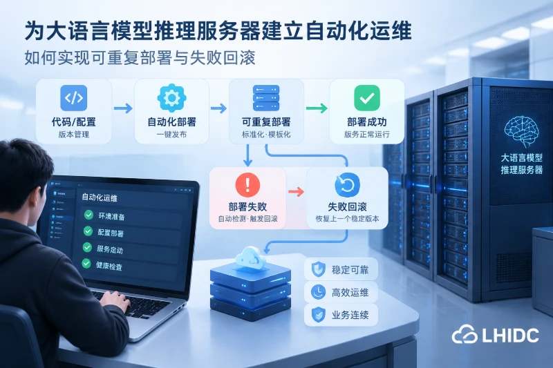 为大语言模型推理服务器建立自动化运维，如何实现可重复部署与失败回滚