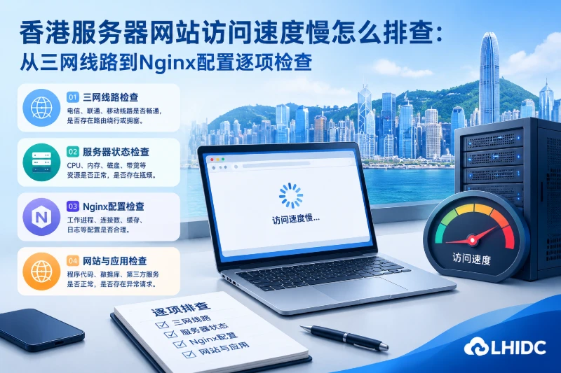 香港服务器网站访问速度慢怎么排查：从三网线路到Nginx配置逐项检查