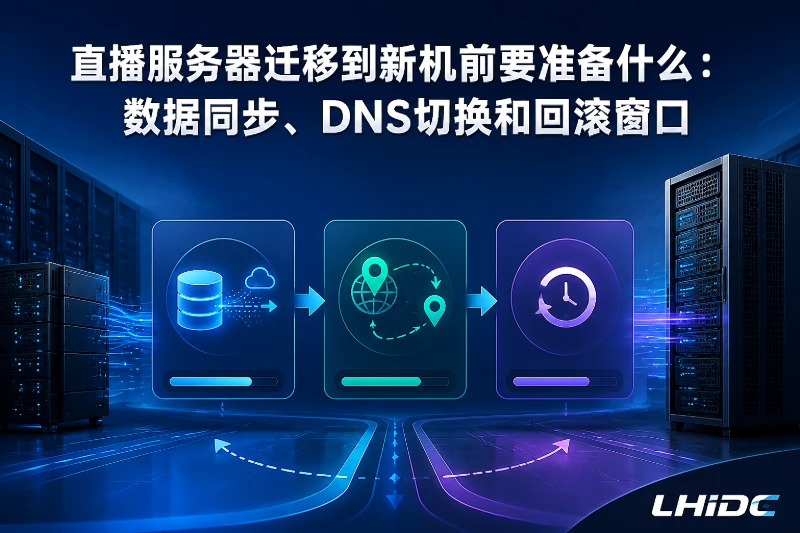直播服务器迁移到新机前要准备什么：数据同步、DNS切换和回滚窗口