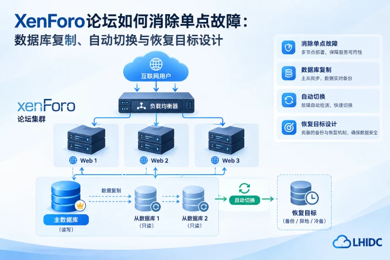 XenForo论坛如何消除单点故障：数据库复制、自动切换与恢复目标设计