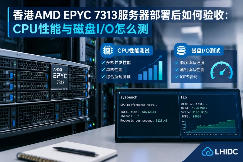 香港AMD EPYC 7313服务器部署后如何验收：CPU性能与磁盘I/O怎么测
