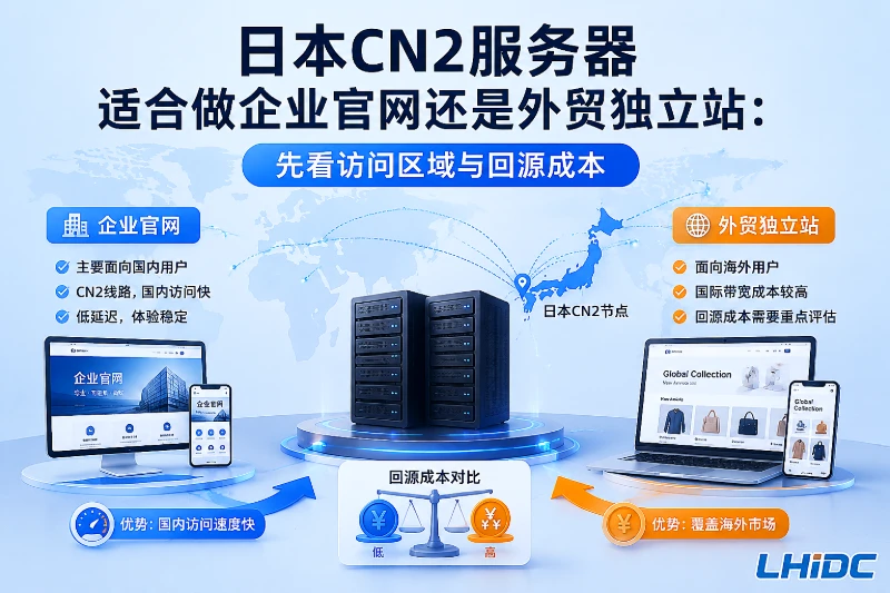 日本CN2服务器适合做企业官网还是外贸独立站：先看访问区域与回源成本