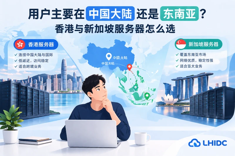 用户主要在中国大陆还是东南亚？香港与新加坡服务器怎么选