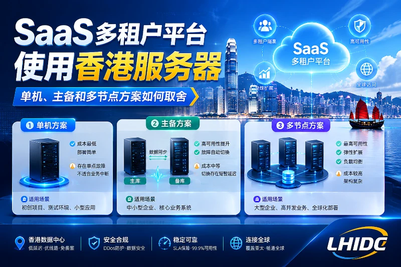 SaaS多租户平台使用香港服务器，单机、主备和多节点方案如何取舍