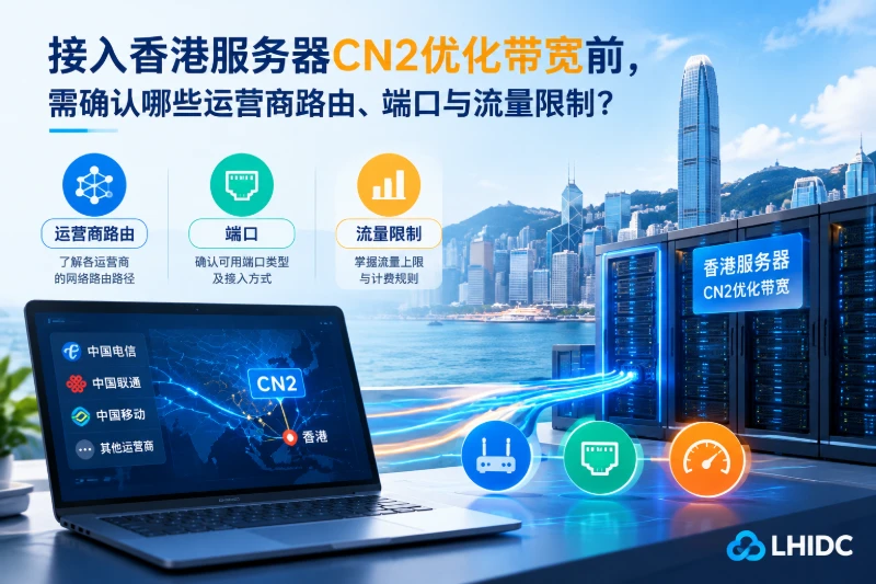 接入香港服务器CN2优化带宽前，需确认哪些运营商路由、端口与流量限制