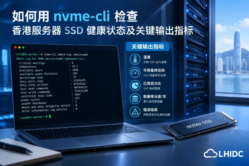 如何用nvme-cli检查香港服务器SSD健康状态及关键输出指标