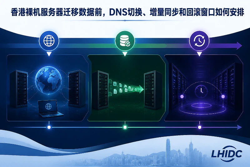 香港裸机服务器迁移数据前，DNS切换、增量同步和回滚窗口如何安排