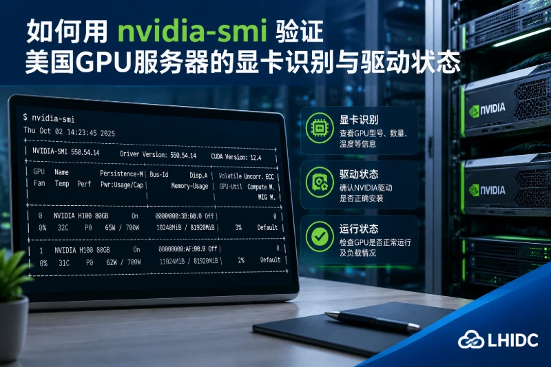 如何用nvidia-smi验证美国GPU服务器的显卡识别与驱动状态