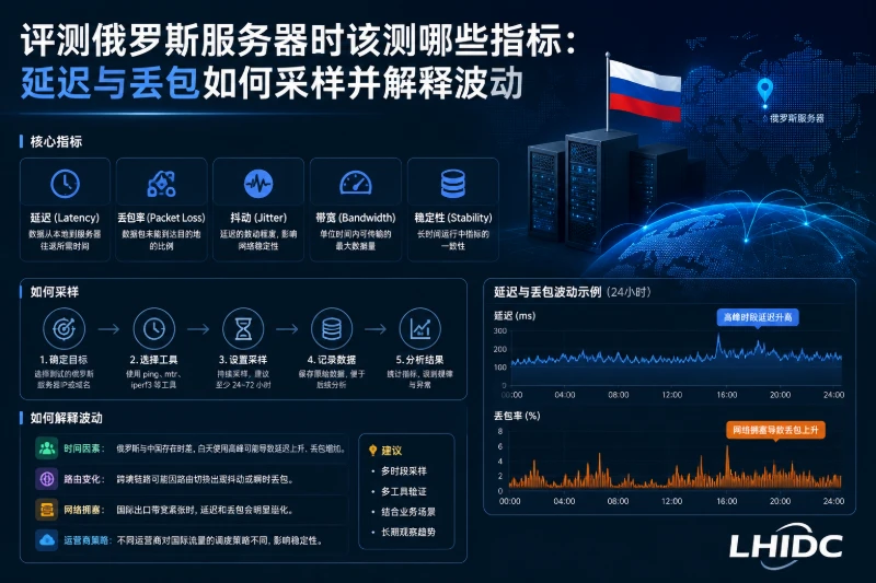 评测俄罗斯服务器时该测哪些指标：延迟与丢包如何采样并解释波动