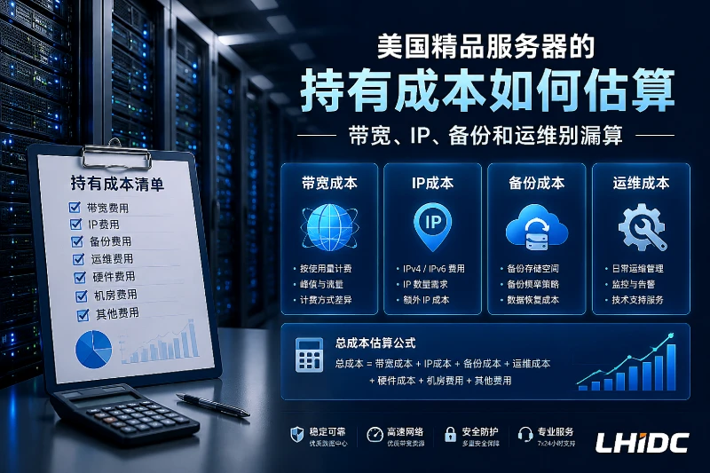 美国精品服务器的持有成本如何估算：带宽、IP、备份和运维别漏算