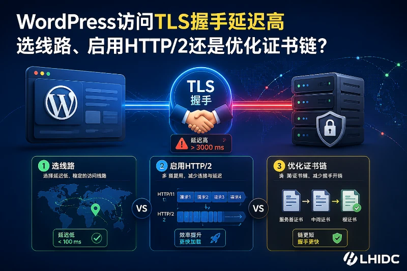 WordPress访问TLS握手延迟高，选线路、启用HTTP/2还是优化证书链