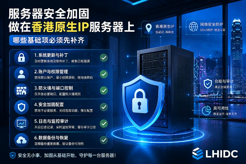 服务器安全加固做在香港原生IP服务器上，哪些基础项必须先补齐