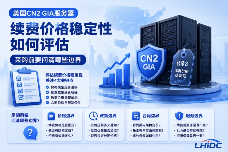 美国CN2 GIA服务器续费价格稳定性如何评估：采购前要问清哪些边界
