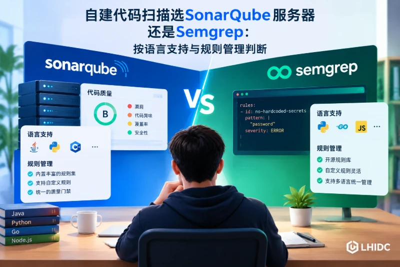 自建代码扫描选SonarQube服务器还是Semgrep：按语言支持与规则管理判断