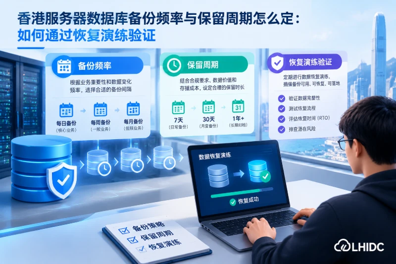 香港服务器数据库备份频率与保留周期怎么定：如何通过恢复演练验证