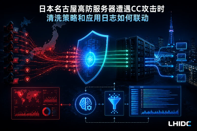 日本名古屋高防服务器遭遇CC攻击时，清洗策略和应用日志如何联动