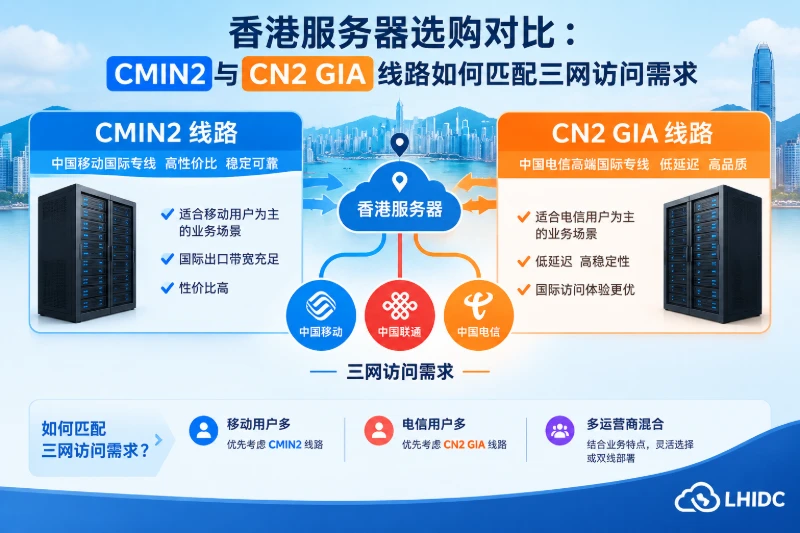 香港服务器选购对比：CMIN2与CN2 GIA线路如何匹配三网访问需求