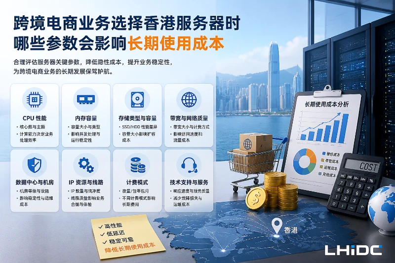 跨境电商业务选择香港服务器时，哪些参数会影响长期使用成本