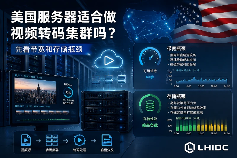 美国服务器适合做视频转码集群吗：先看带宽和存储瓶颈