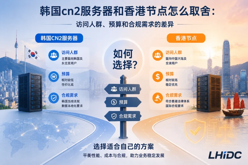 韩国cn2服务器和香港节点怎么取舍：访问人群、预算和合规需求的差异